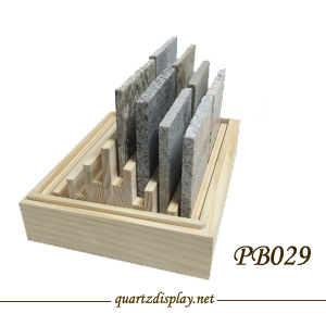 PB029石英石人造石樣品箱，實木樣品箱